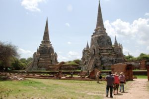Due degli stupa meglio conservati di Ayutthaya